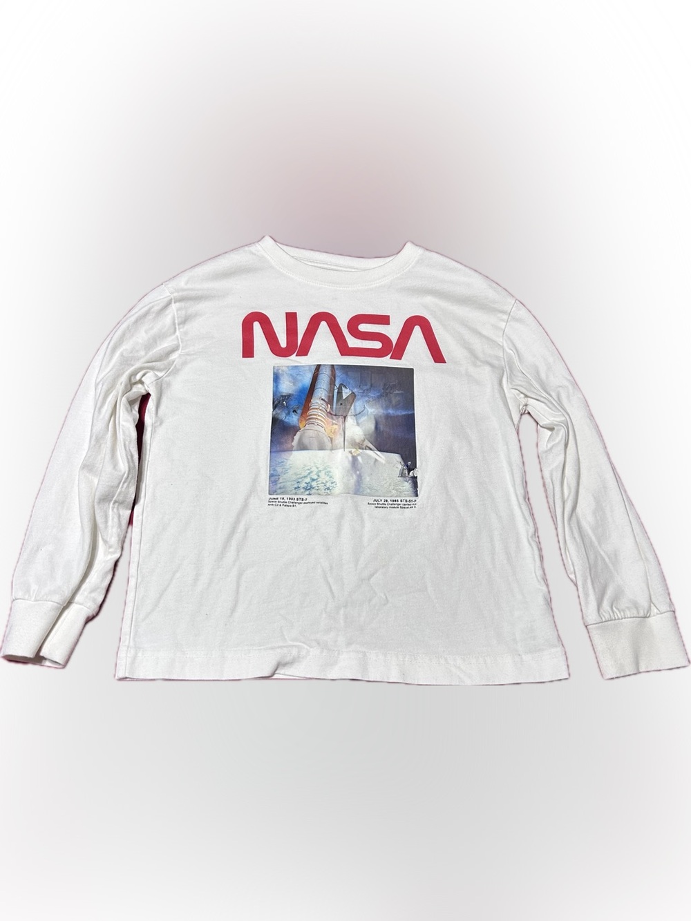 GAP KIDS NASA White Long-Sleeve Graphic Tee